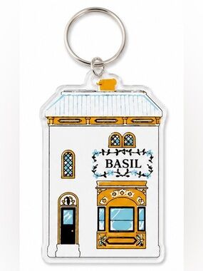 2/$25 Lenox Spice Village Inspired Basil House Keychain with Key Ring